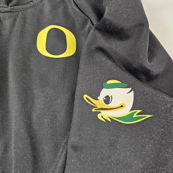 Nike Oregon Ducks Athletic Training Jacket Black Yellow Stripe Logo Women Medium - Picture 2 of 5